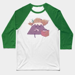 Mont Fuji Seasons - Spring Sticker Baseball T-Shirt